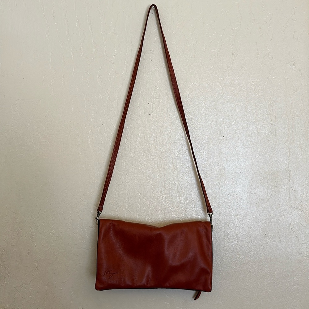 Molly G Cow Leather Crossbody Clutch Bag